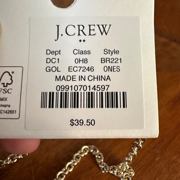 J. Crew Goldtone Flower Necklace brand new with tags gold - Picture 4 of 4